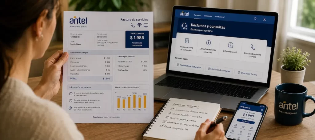 Cómo reclamar una factura de Antel incorrecta