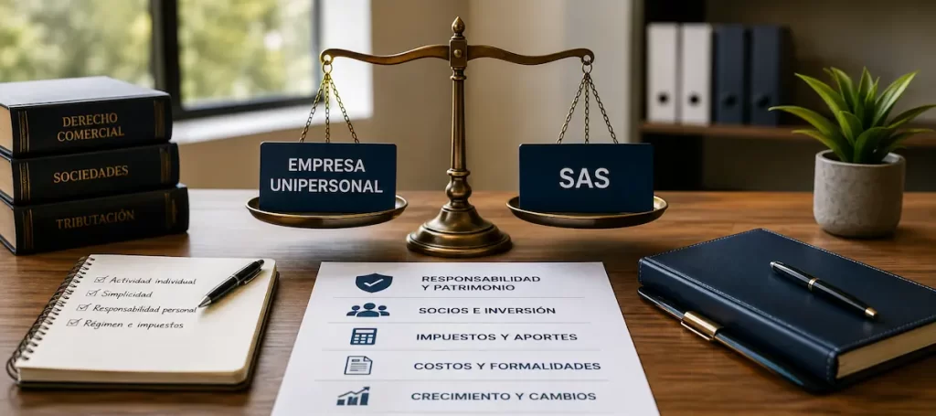 Empresa unipersonal o SAS: qué forma conviene según actividad, socios y responsabilidad