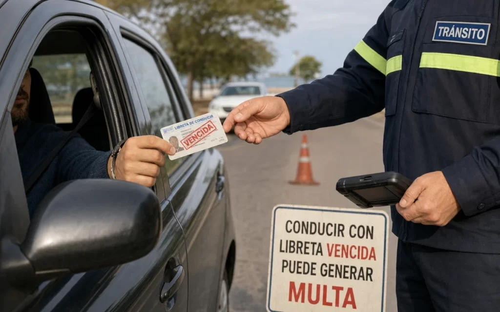 Qué pasa si mi libreta de conducir está vencida en Uruguay